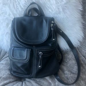 Tignanello black small backpack purse